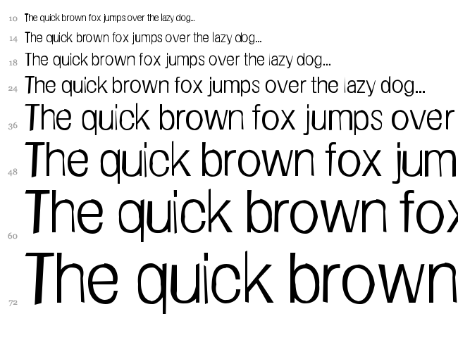 Frail Sans font waterfall