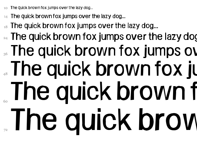 Frail Sans font waterfall