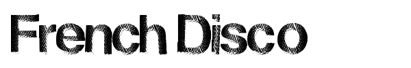 French Disco font preview