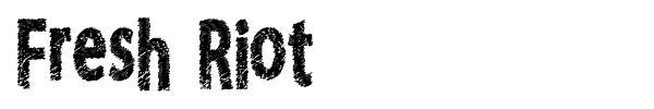 Fresh Riot font preview