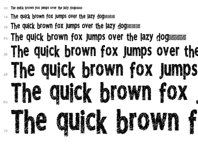 Fresh Riot font waterfall