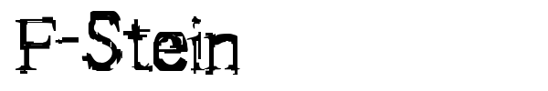 F-Stein font preview