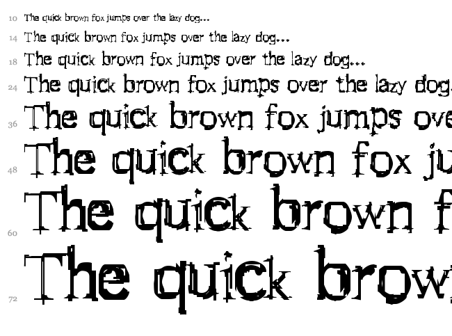 F-Stein font waterfall
