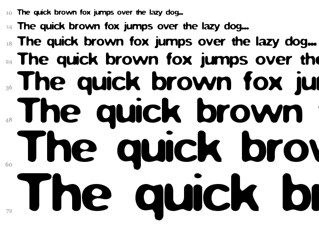 FStop font waterfall