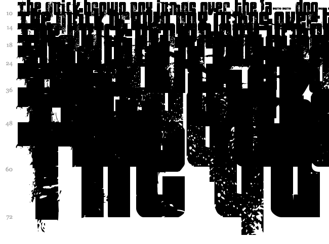 FT Nihilist Philosophy font waterfall