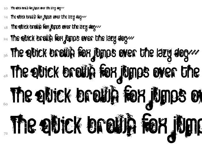 FT Twisted Ontogenesis font waterfall