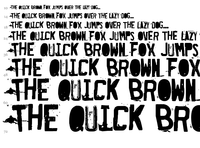Fucked Plate font waterfall