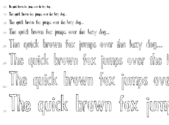 Futura Hand font waterfall