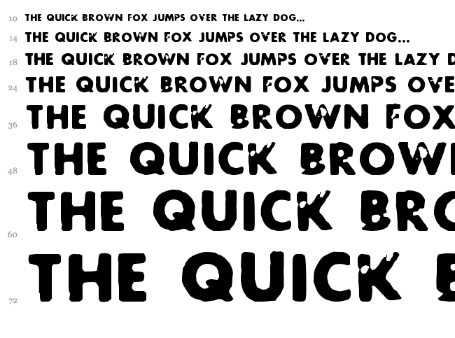 Future Rot font waterfall