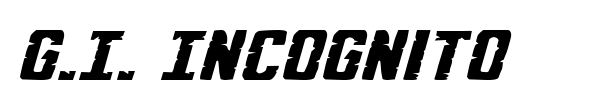 G.I. Incognito font