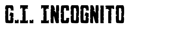 G.I. Incognito font preview