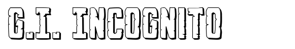 G.I. Incognito font preview