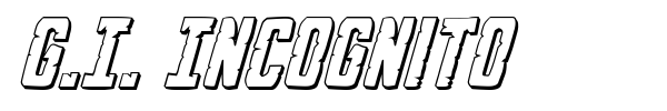 G.I. Incognito font preview