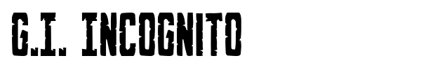 G.I. Incognito font preview