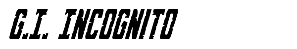 G.I. Incognito font preview
