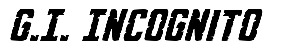 G.I. Incognito font preview