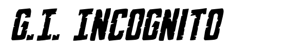 G.I. Incognito font preview