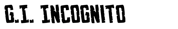 G.I. Incognito font preview