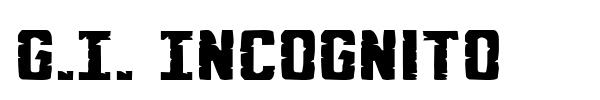 G.I. Incognito font preview