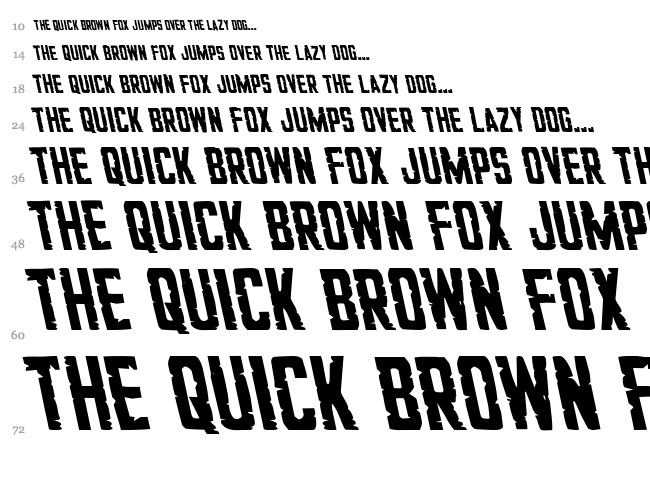 G.I. Incognito font waterfall