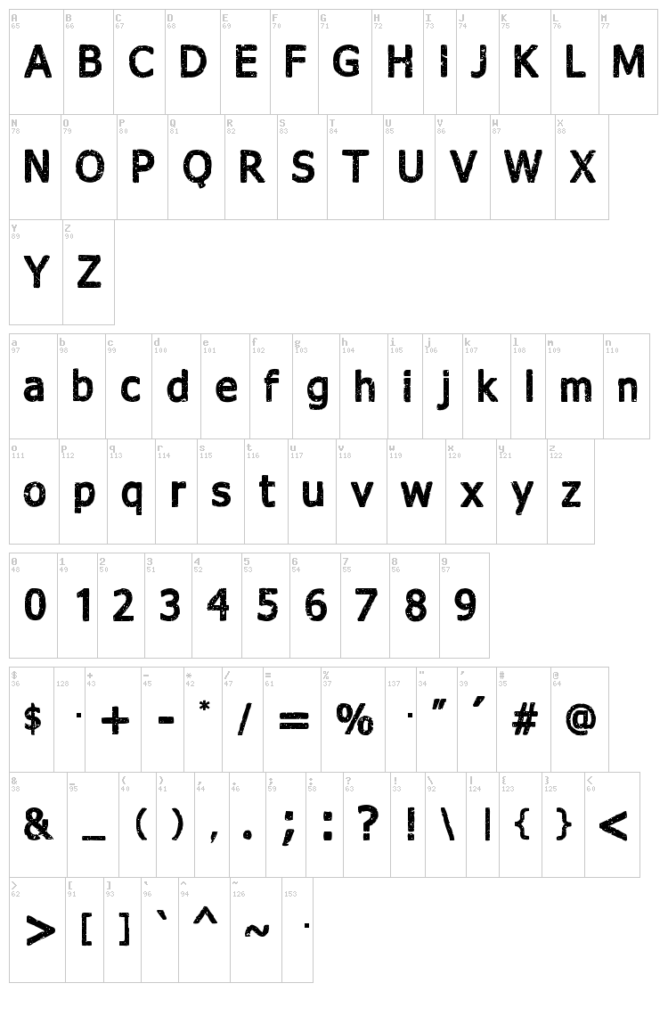 Good bye lullaby font map