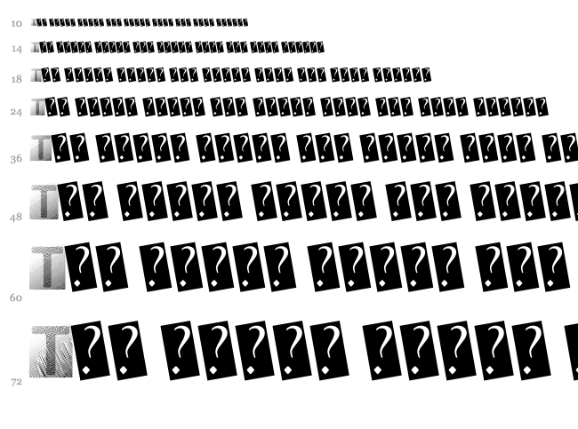 Gotfaded font waterfall