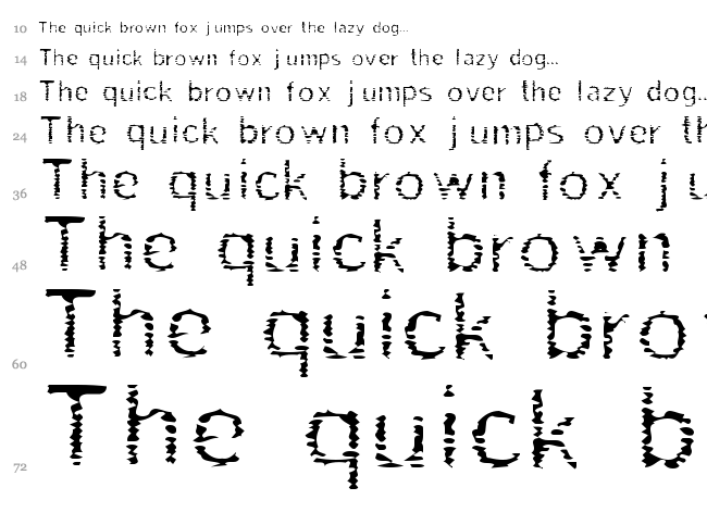 Grade font waterfall