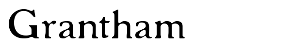 Grantham font preview
