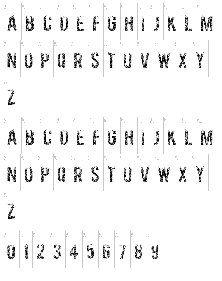 Grassevent font map