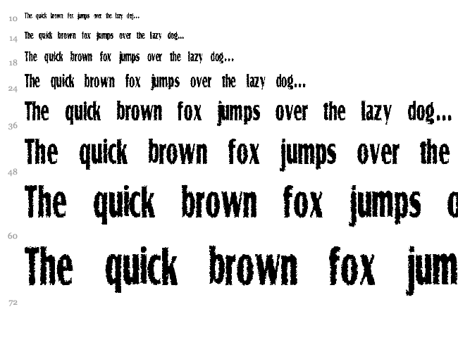 Graveyard Shift font waterfall