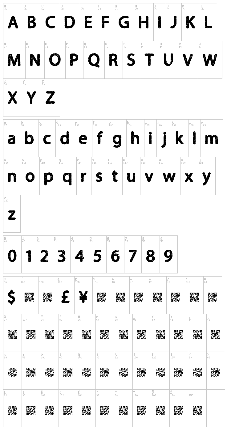 Great Camp font map