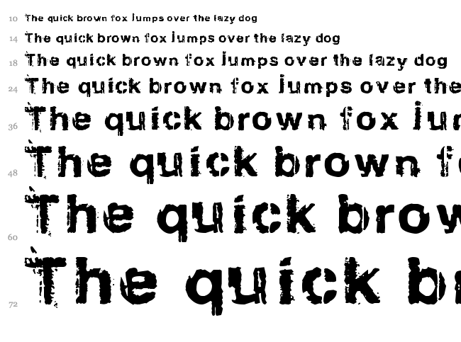 Gregphix font waterfall