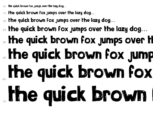 Gribouille font waterfall