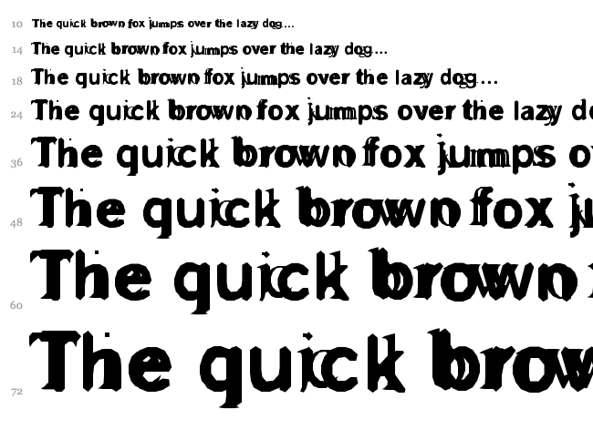 Gross Akzident Fucked font waterfall