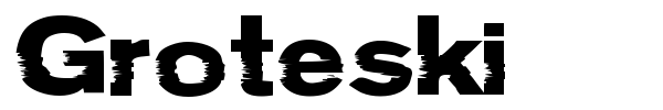 Groteski font