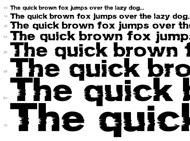 Groteski font waterfall