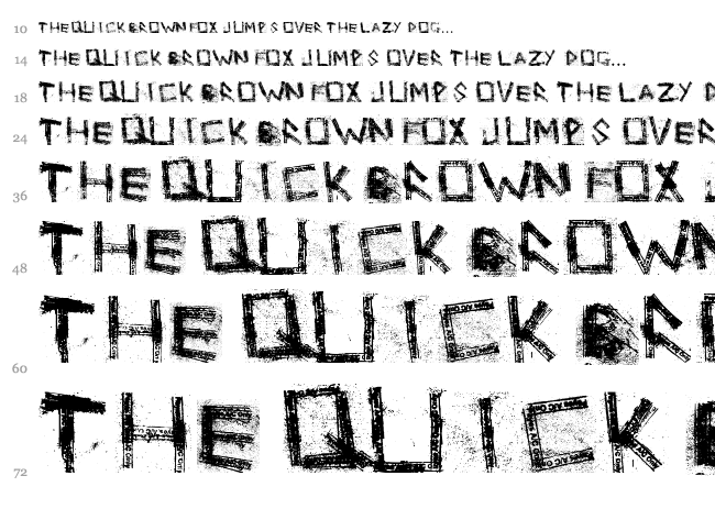 Grunge Zinda Bad font waterfall