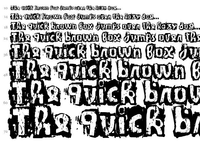 Guignol's Band font waterfall
