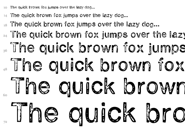 H2D2 Alevita font waterfall