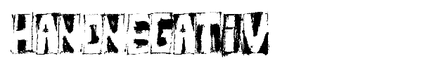 HandNegativ font