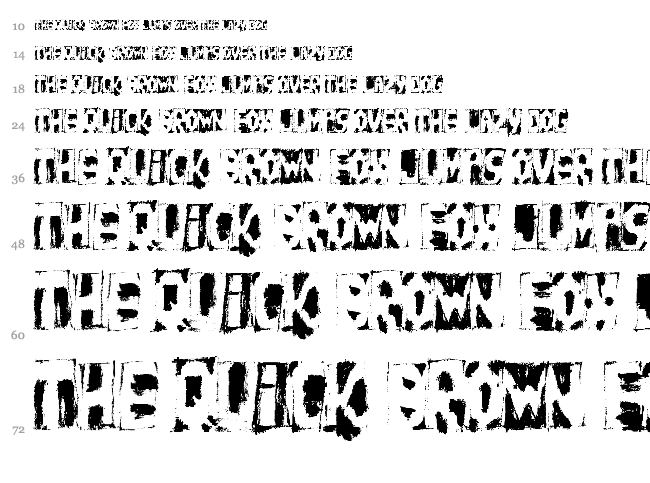 HandNegativ font waterfall