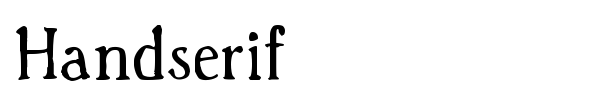 Handserif font