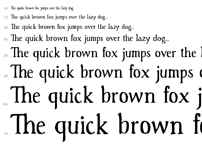 Handserif font waterfall