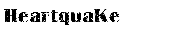 Heartquake font