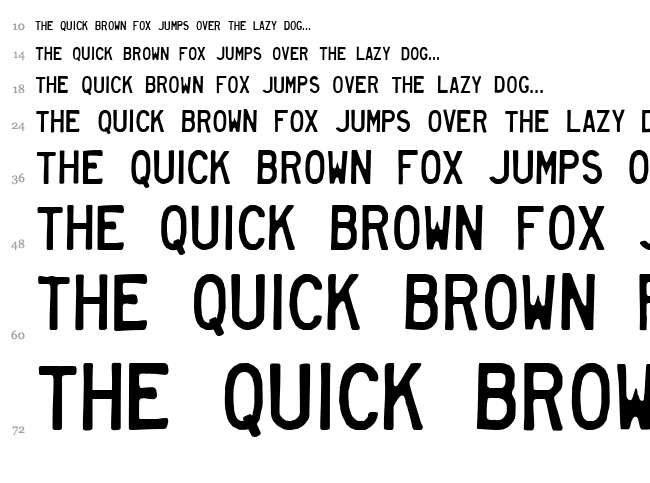 Heavy Equipment font waterfall