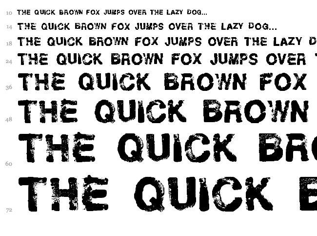 Helveticrap font waterfall
