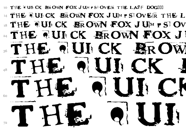 Heroin Sheik font waterfall