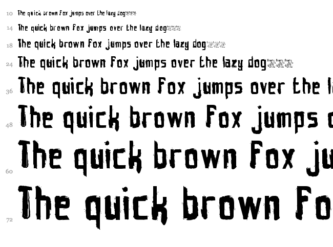 Hint Retro Grunge font waterfall