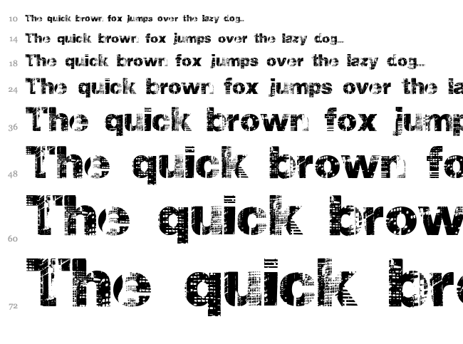 Hollavetica font waterfall