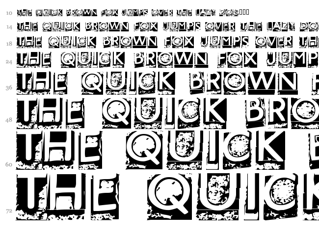 Hot Metal font waterfall